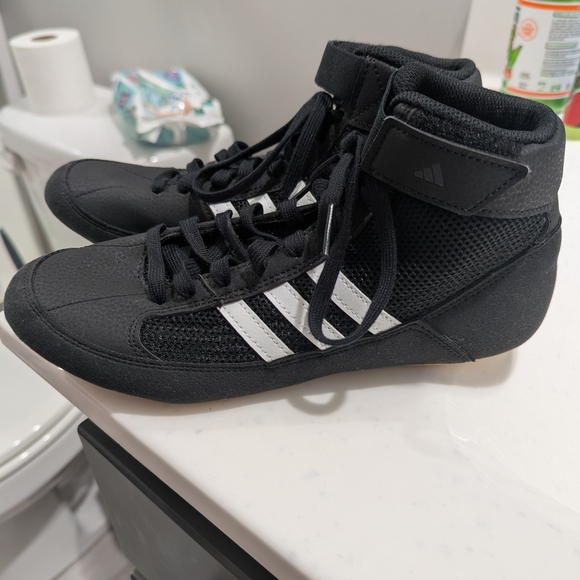 adidas Shoes - Adidas Black and White High-Top Sneakers